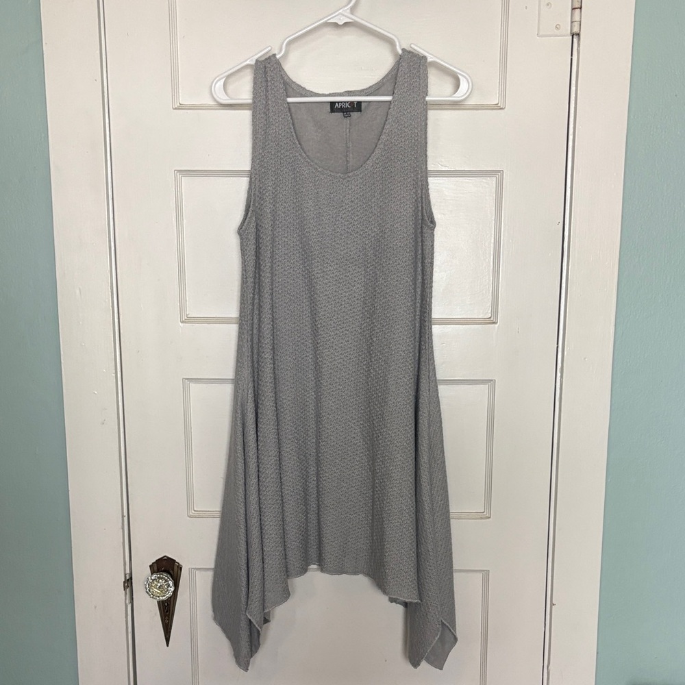 APRICOT Asymmetrical Gray Sleeveless Dress Size M